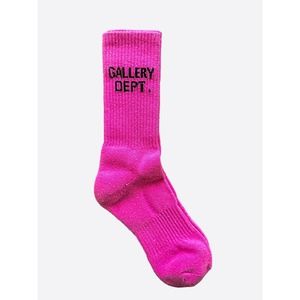 Gallery Dept Pink & Black Logo Socks